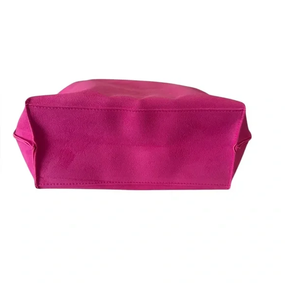 Juicy Couture Large Fuchsia Leather Pink Tote Bag NWT - Picture 4 of 6